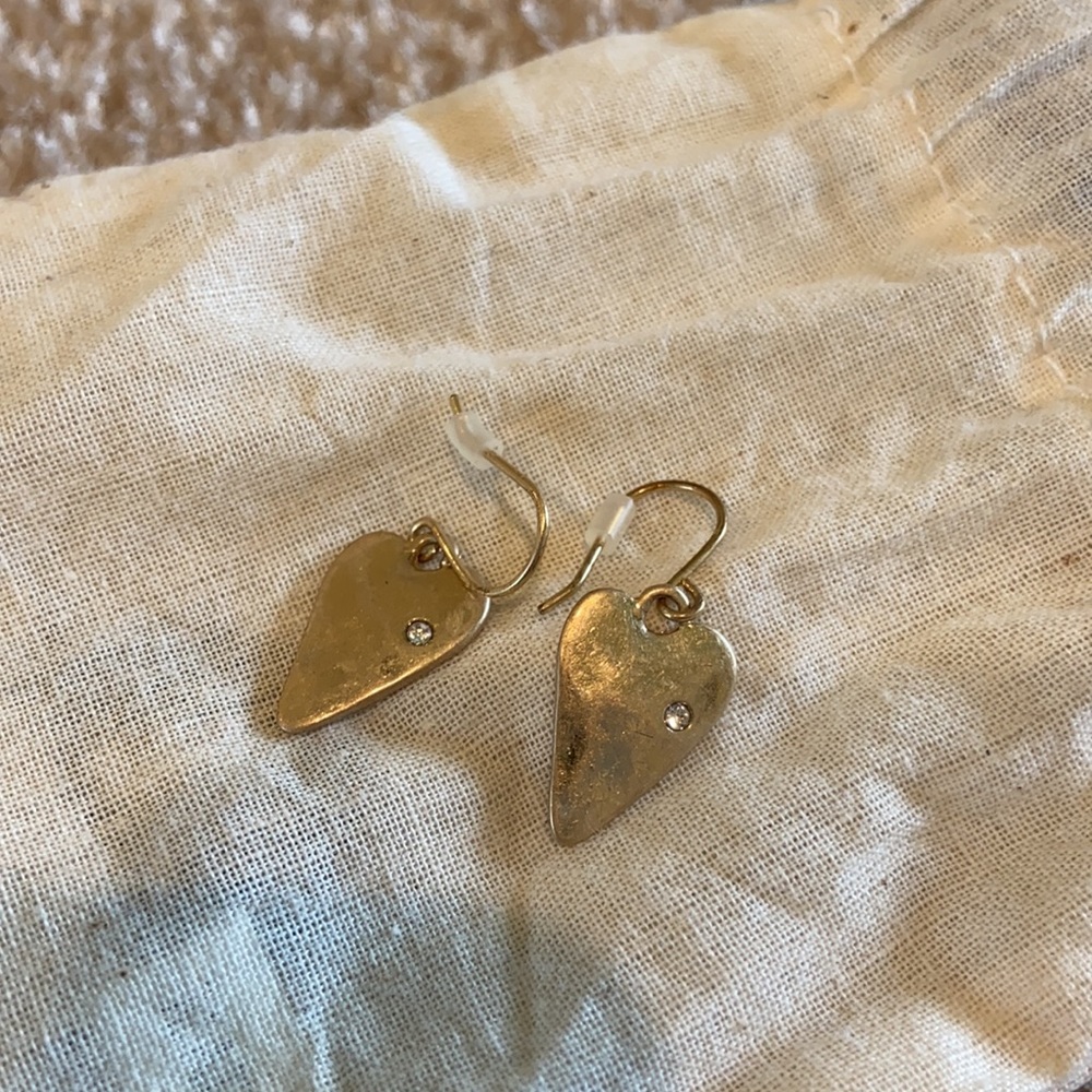 Gold heart earrings